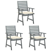 Massief acaciahout tuinstoelen set met kussens voor buitengebruik - Tuinstoelen