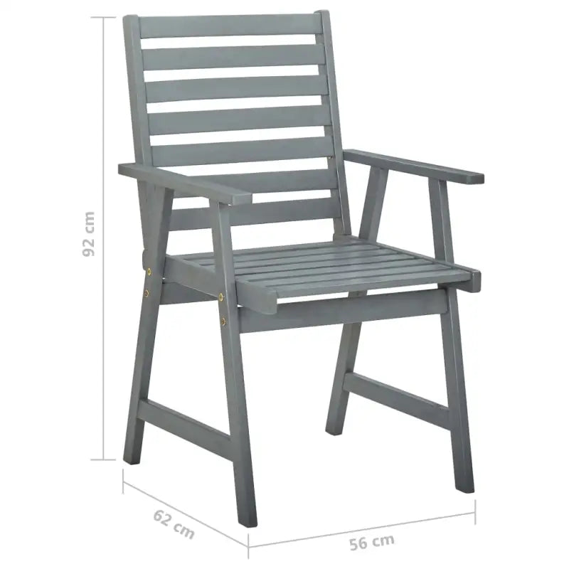 Massief acaciahout tuinstoelen set met kussens voor buitengebruik - Tuinstoelen