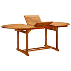 Massief acaciahout tuintafel met rustieke charme voor tuin of terras - 200 x 100 x 75 cm / 1 / ovaal - Tuintafels