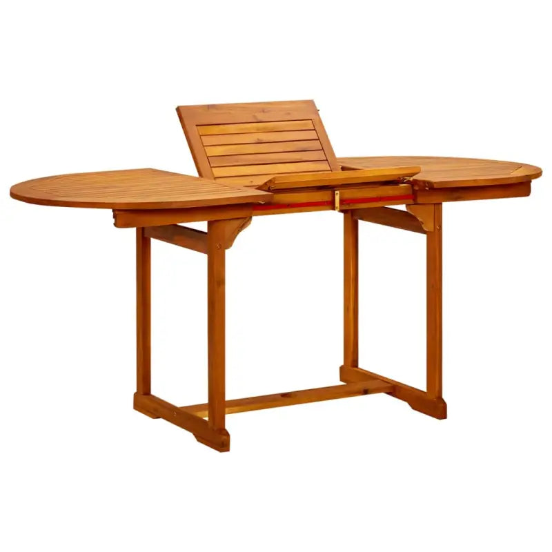 Massief acaciahout tuintafel met rustieke charme voor tuin of terras - 170 x 80 x 75 cm / 1 / ovaal - Tuintafels
