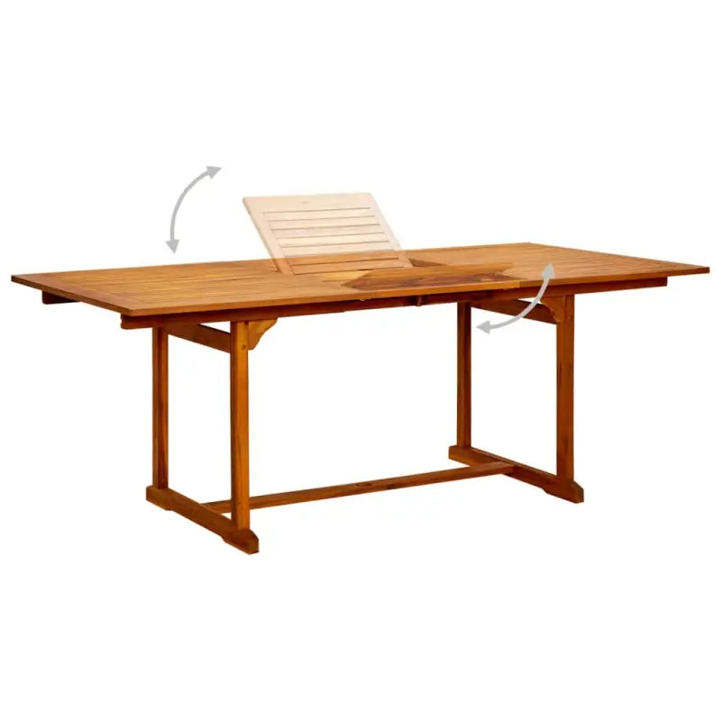 Massief acaciahout tuintafel met rustieke charme voor tuin of terras - Tuintafels