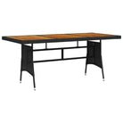 Massief acaciahout tuintafel voor een stijlvolle buiten eethoek - Zwart / 160 x 70 x 72 cm / 1 - Tuintafels