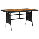 Massief acaciahout tuintafel voor een stijlvolle buiten eethoek - Zwart / 130 x 70 x 72 cm / 1 - Tuintafels