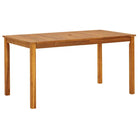 Massief acaciahout tuintafel voor gezellige buitenmaaltijden - 140 x 80 x 74 cm / 1 - Tuintafels