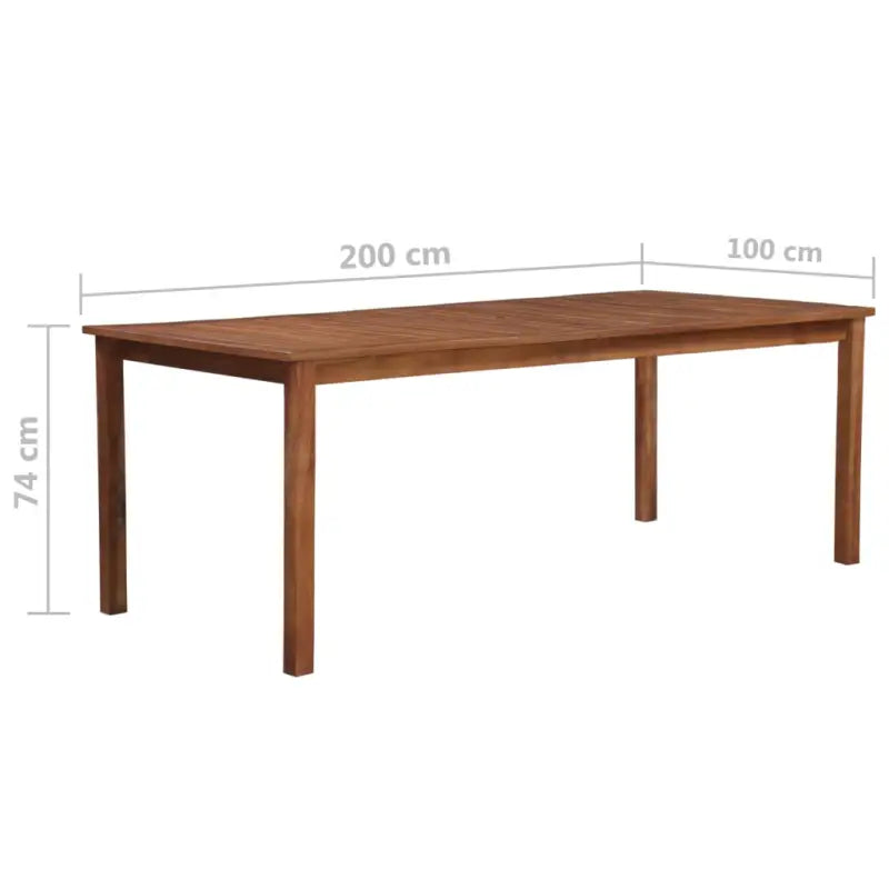 Massief acaciahout tuintafel voor gezellige buitenmaaltijden - Tuintafels
