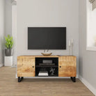 Massief Acaciahout Tv-Meubel met Moderne Charme - 1 / massief mangohout - Tv-meubels