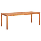 Massief acaciahouten tuintafel voor gezellige buitenmaaltijden - 215 x 90 x 74 cm / 1 - Tuintafels