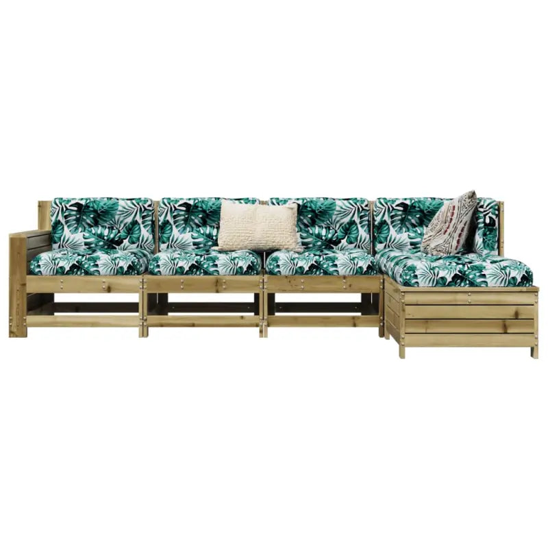 Massief Douglas Loungeset voor in de tuin van Vurenhout - Naturel geïmpregneerd - Tuinsets