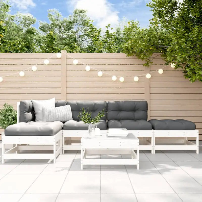 Massief Douglashout Lounge Tuinset voor Gezelligheid in de Tuin - Wit grenenhout - Tuinsets