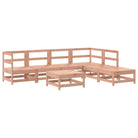 Massief Douglashout loungeset met voetenbank en salontafel voor de tuin - Tuinsets