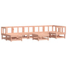 Massief Douglashout Loungeset met voetenbank en salontafel voor tuin - Tuinsets
