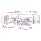 Massief Douglashout Loungeset voor in de Tuin met Zachte Kussens - Tuinsets