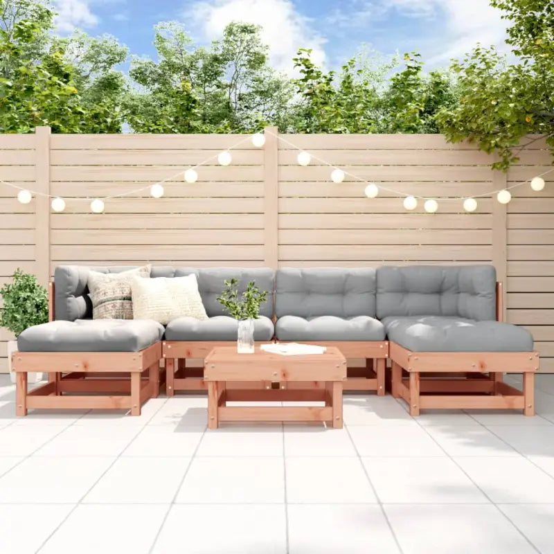 Massief Douglashout tuin loungeset voor gezellig samenzijn - Natuurlijk douglashout - Tuinsets