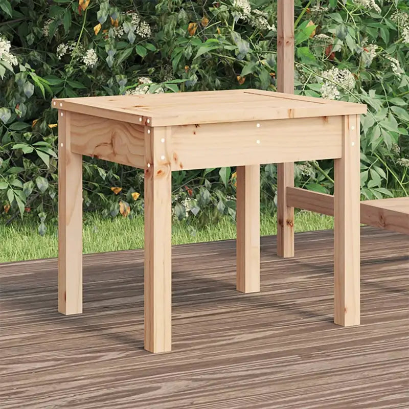 Massief Douglashout Tuinbank met Gelat ontwerp voor buitengebruik - Natuurlijk grenenhout / 50 x 44 x 45 cm / 1