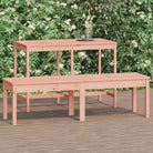 Massief Douglashout Tuinbank met Gelat ontwerp voor buitengebruik - Natuurlijk douglashout / 159.5 x 44 x 45 cm / 1