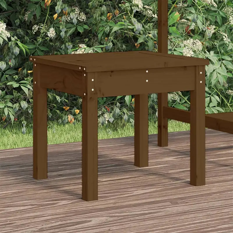 Massief Douglashout Tuinbank met Gelat ontwerp voor buitengebruik - Honingbruin grenenhout / 50 x 44 x 45 cm / 1