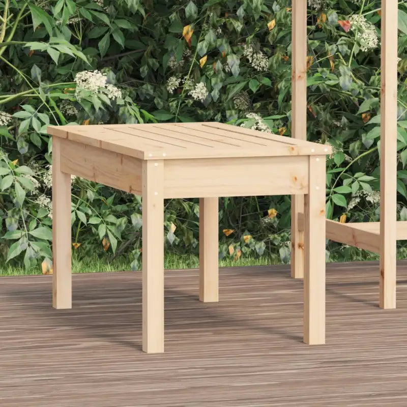 Massief Douglashout Tuinbank met Gelat ontwerp voor buitengebruik - Natuurlijk grenenhout / 80 x 44 x 45 cm / 1
