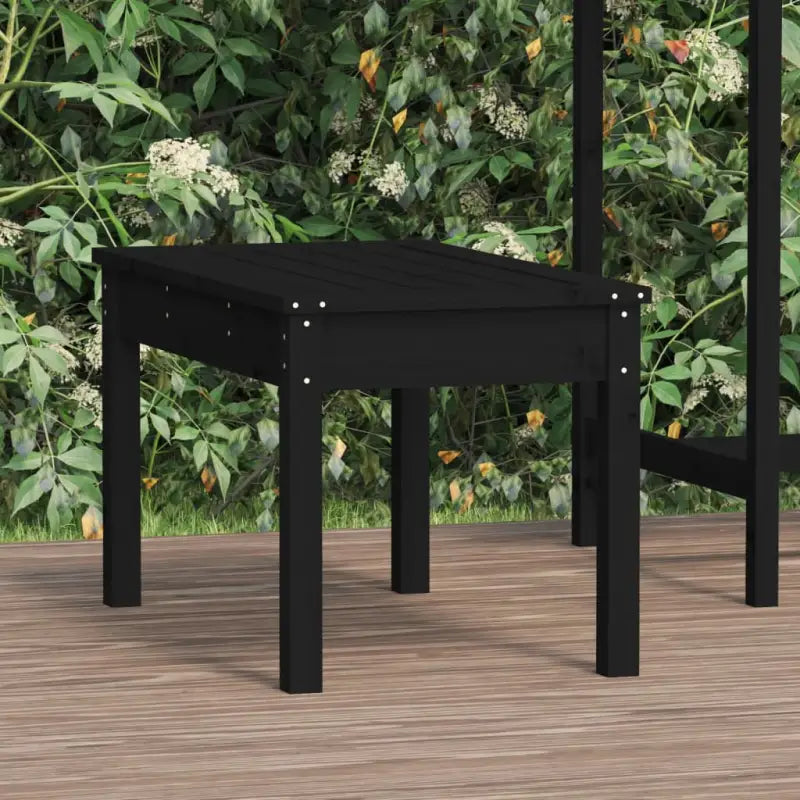 Massief Douglashout Tuinbank met Gelat ontwerp voor buitengebruik - Zwart grenenhout / 80 x 44 x 45 cm / 1 - Tuinbanken