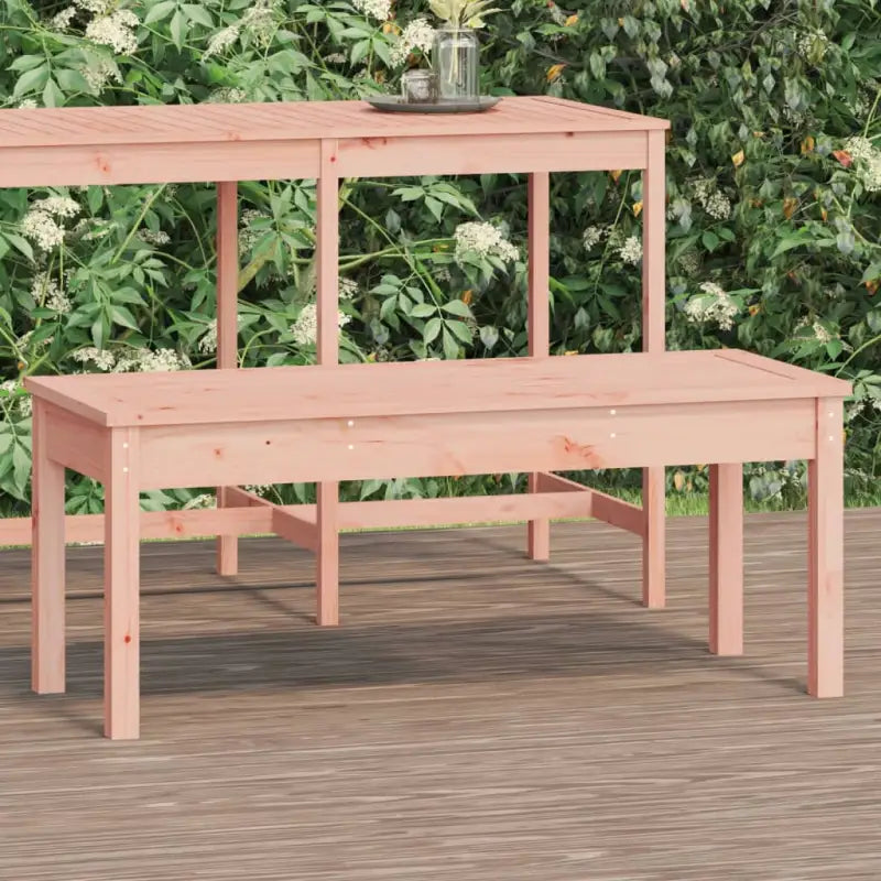 Massief Douglashout Tuinbank met Gelat ontwerp voor buitengebruik - Natuurlijk douglashout / 109 x 44 x 45 cm / 1
