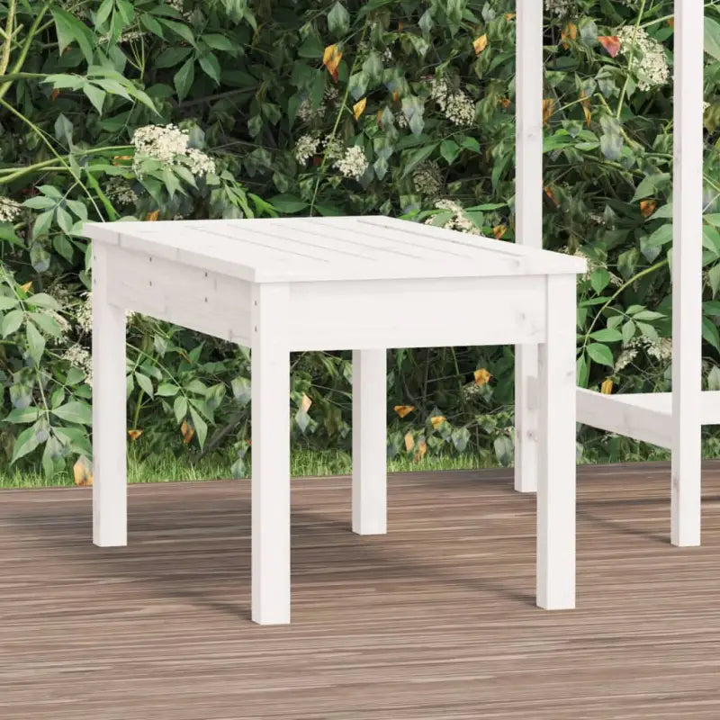 Massief Douglashout Tuinbank met Gelat ontwerp voor buitengebruik - Wit grenenhout / 80 x 44 x 45 cm / 1 - Tuinbanken