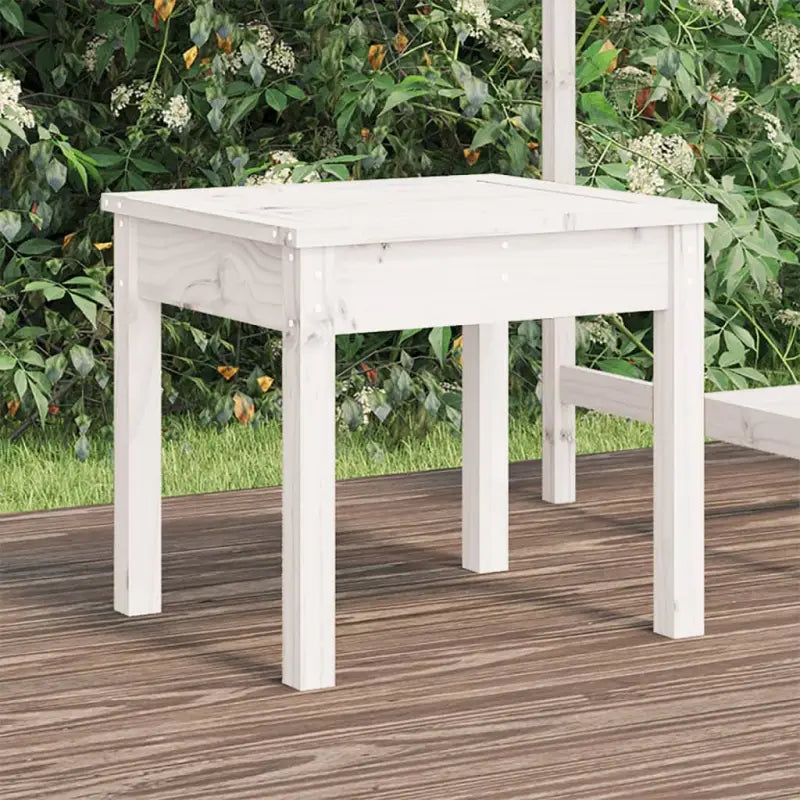 Massief Douglashout Tuinbank met Gelat ontwerp voor buitengebruik - Wit grenenhout / 50 x 44 x 45 cm / 1 - Tuinbanken