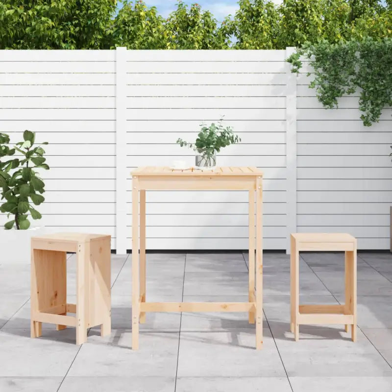 Massief Douglashout Tuinbarset voor gezellig samenzijn - Natuurlijk grenenhout - Tuinsets