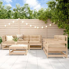 Massief Douglashout tuinset met houten loungeset en zachte kussens - Natuurlijk grenenhout - Tuinsets