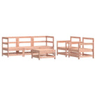 Massief Douglashout tuinset met houten loungeset en zachte kussens - Tuinsets