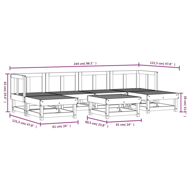 Massief Douglashout Tuinset met Lounge Lounge voor Gezelligheid - Tuinsets
