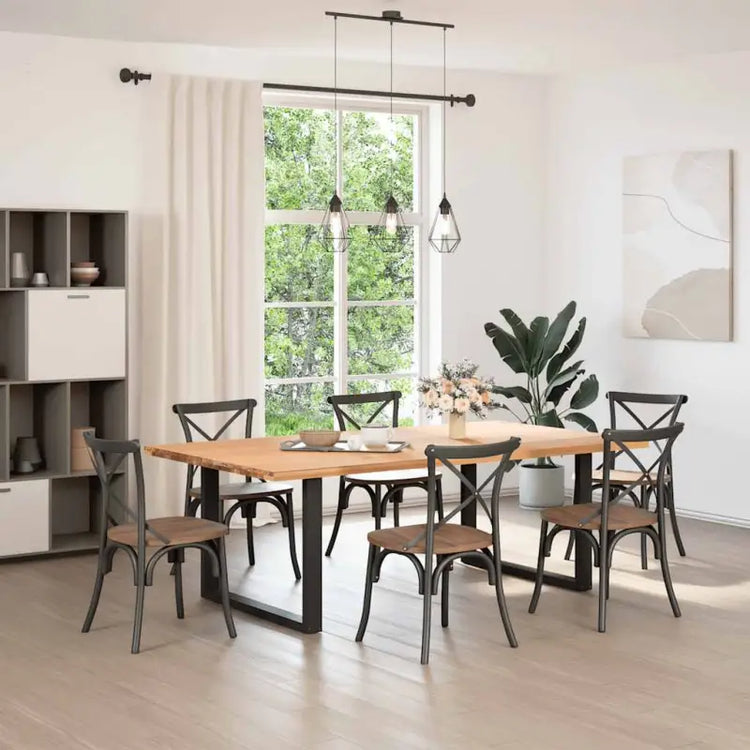 Bistrotafel HWC-H10, bartafel countertafel, industrieel gastro-metaal iep massief hout MVG-gecertificeerd 70x70cm ~ lichtbruin Bistrotafel HWC-H10, bartafel countertafel, industrieel gastro-metaal iep massief hout MVG-gecertificeerd 70x70cm ~ lichtbruin