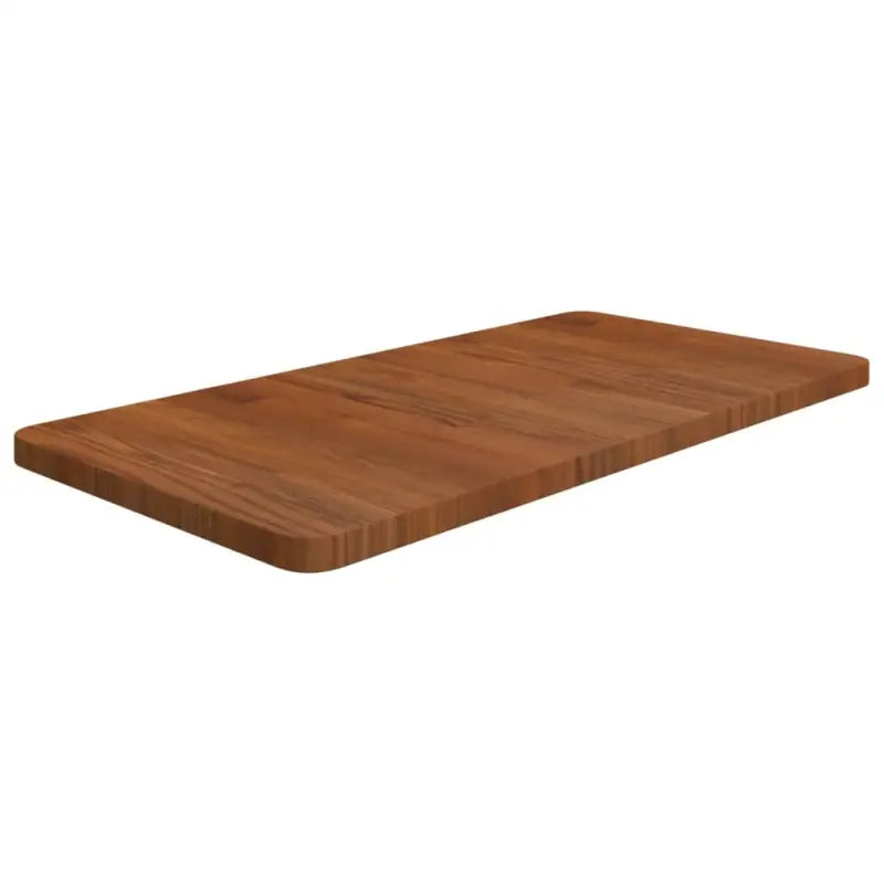 Massief eikenhout wastafelblad voor een natuurlijke renovatie - Donkerbruin / 80 x 40 x 2.5 cm - Aanrechtbladen