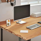 Massief eikenhouten bureaublad voor een natuurlijke sfeer in huis - 180 x 120 x 4 cm - Onderdelen en accessoires