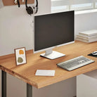 Massief eikenhouten bureaublad voor een natuurlijke sfeer in huis - 320 x 80 x 4 cm - Onderdelen en accessoires