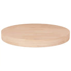 Massief eikenhouten houten en ronde tafelbladen voor thuis en horeca - Naturel / Ø 30 x 4 cm / 1 - Tafelbladen