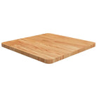 Massief eikenhouten houten vierkante tafelblad voor thuis en horeca - Lichtbruin / 50 x 50 x 2.5 cm / 1 - Tafelbladen
