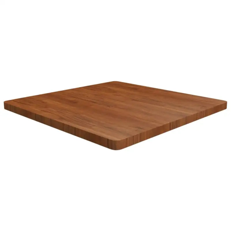 Massief eikenhouten houten vierkante tafelblad voor thuis en horeca - Donkerbruin / 90 x 90 x 4 cm / 1 - Tafelbladen