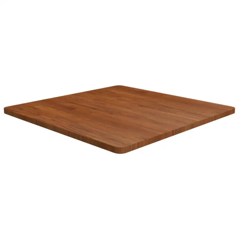 Massief eikenhouten houten vierkante tafelblad voor thuis en horeca - Donkerbruin / 80 x 80 x 2.5 cm / 1 - Tafelbladen