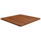 Massief eikenhouten houten vierkante tafelblad voor thuis en horeca - Donkerbruin / 70 x 70 x 2.5 cm / 1 - Tafelbladen