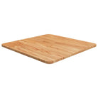 Massief eikenhouten houten vierkante tafelblad voor thuis en horeca - Lichtbruin / 50 x 50 x 1.5 cm / 1 - Tafelbladen