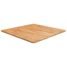 Massief eikenhouten houten vierkante tafelblad voor thuis en horeca - Lichtbruin / 70 x 70 x 1.5 cm / 1 - Tafelbladen