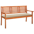Massief Eucalyptushout Tuinbank met Kussen voor Buitenruimte - Beige / 150 cm / 1 - Tuinbanken