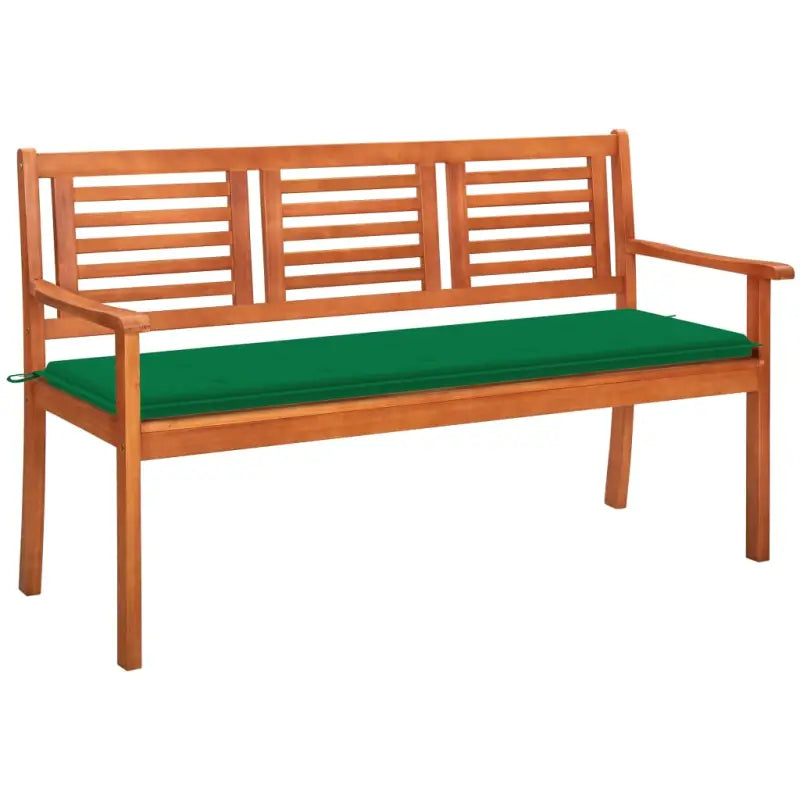 Massief Eucalyptushout Tuinbank met Kussen voor Buitenruimte - Groen / 150 cm / 1 - Tuinbanken