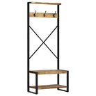 Massief gerecycled hout wandplanken voor extra opbergruimte en organisatie - Bruin / 1 - Wandplanken
