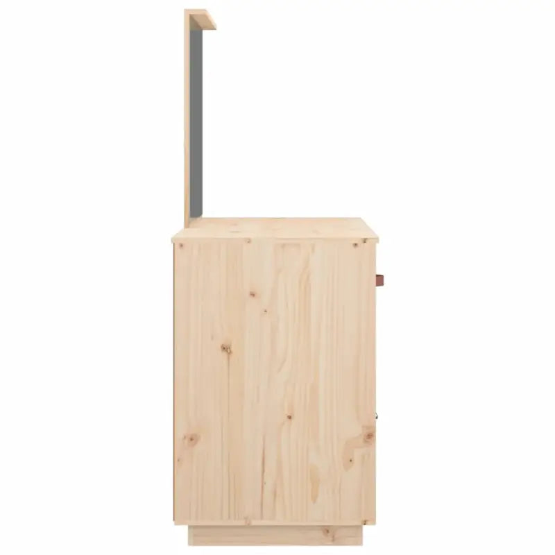 Massief Grenen Houten Slaapkamerkaptafel met Spiegel - Slaapkamerkaptafels