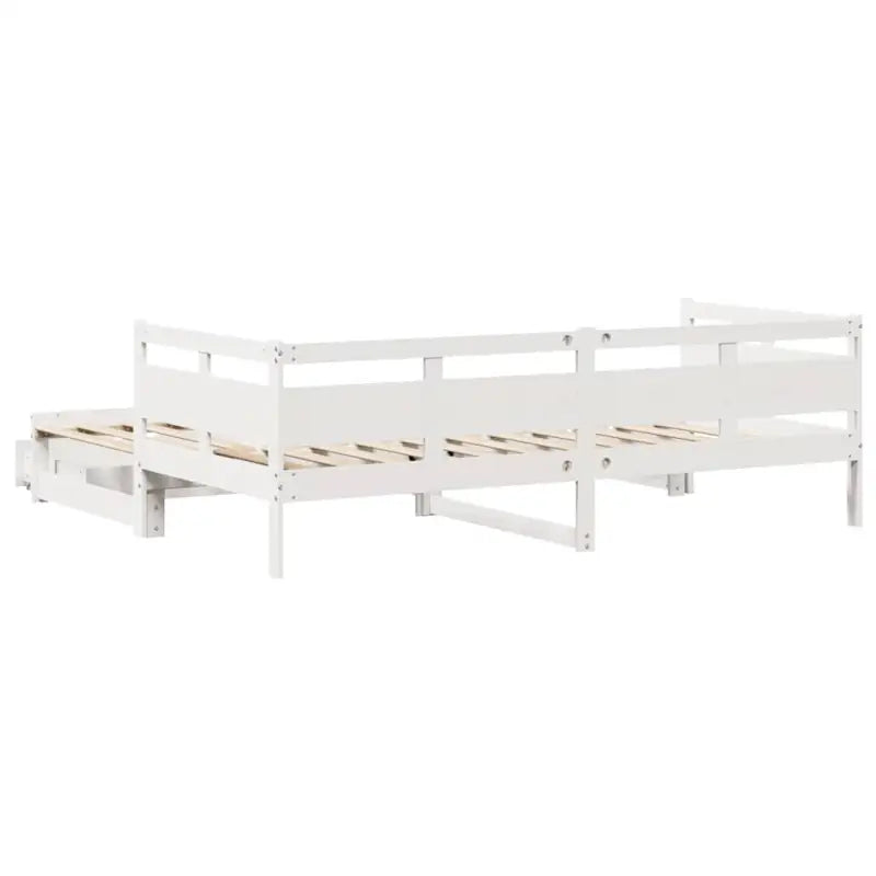 Massief Grenenhout 2-in-1 Slaapbank met Onderschuifbed - Bedden & bedframes