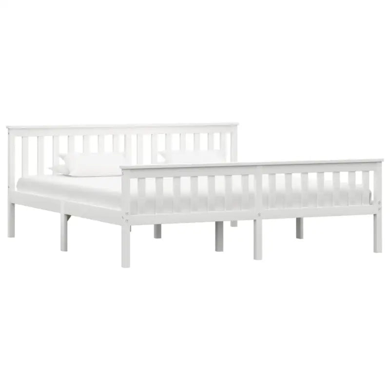 Massief grenenhout bed met multiplex lattenbodem voor moderne slaapkamers - Wit / 180 x 200 cm - Bedden & bedframes