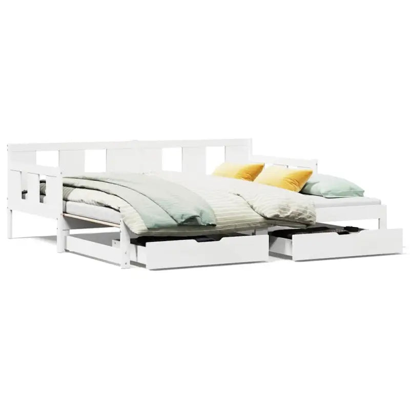 Massief Grenenhout Bedden en Bedframes 2-in-1 Slaapbank met Onderbed - Bedden & bedframes
