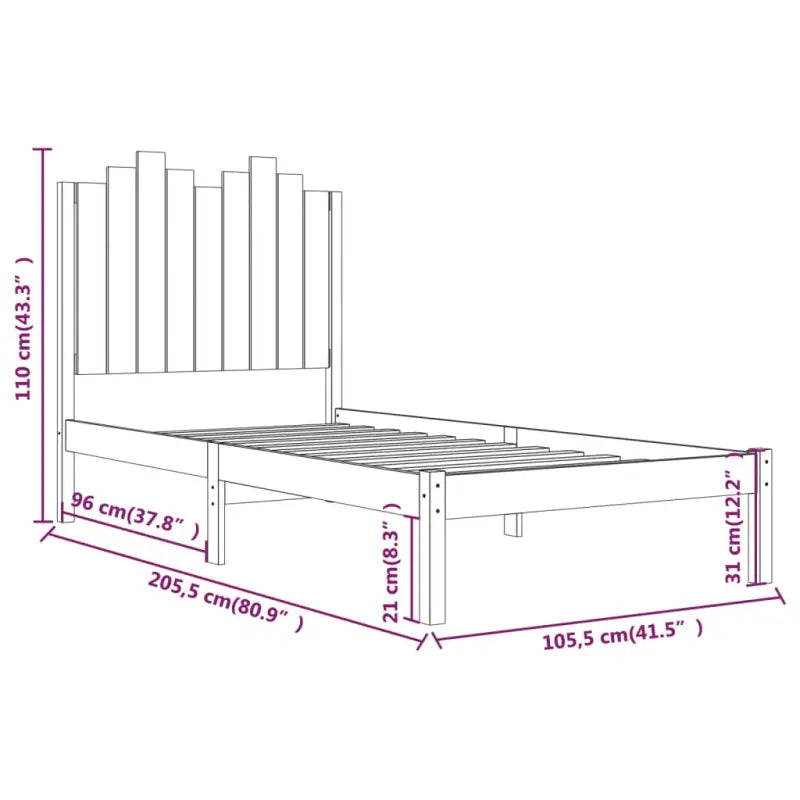 Massief Grenenhout Bedframe met aanvullende ondersteuning voor een goede nachtrust - Bedden & bedframes