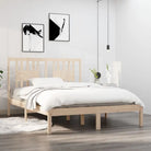 Massief Grenenhout Bedframe met aanvullende ondersteuning en levering bevat - Naturel / 120 x 200 cm - Bedden &