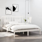 Massief Grenenhout Bedframe met aanvullende ondersteuning en levering bevat - Wit / 140 x 200 cm - Bedden & bedframes